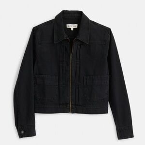 Alex Mill Black Jean Zip Jacket